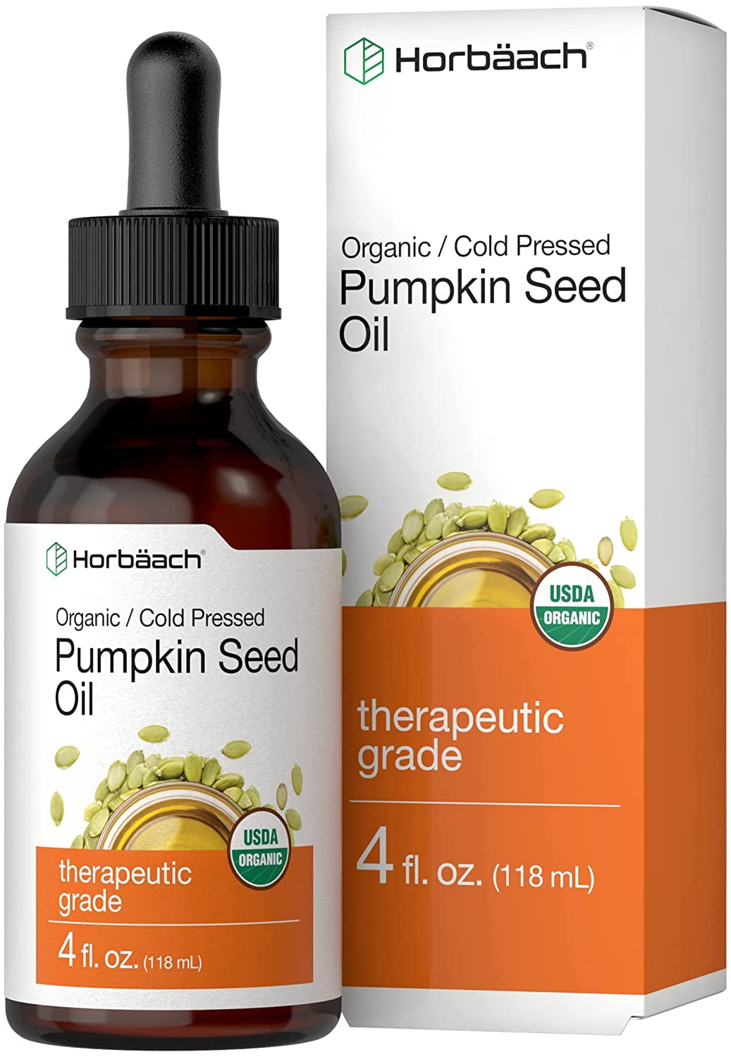 Pumpkin Seed Oil | 4 oz | Organic, &amp; Vegetarian Formula | by Horbaach ...