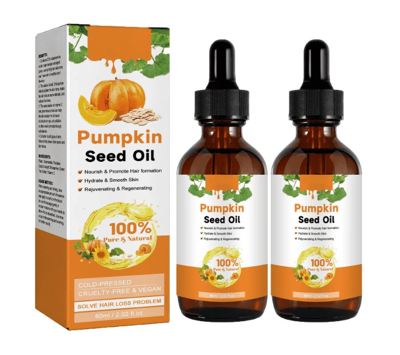 Pumpkin Seed Oil for Hair 100 Pure RAW Cold Pressed