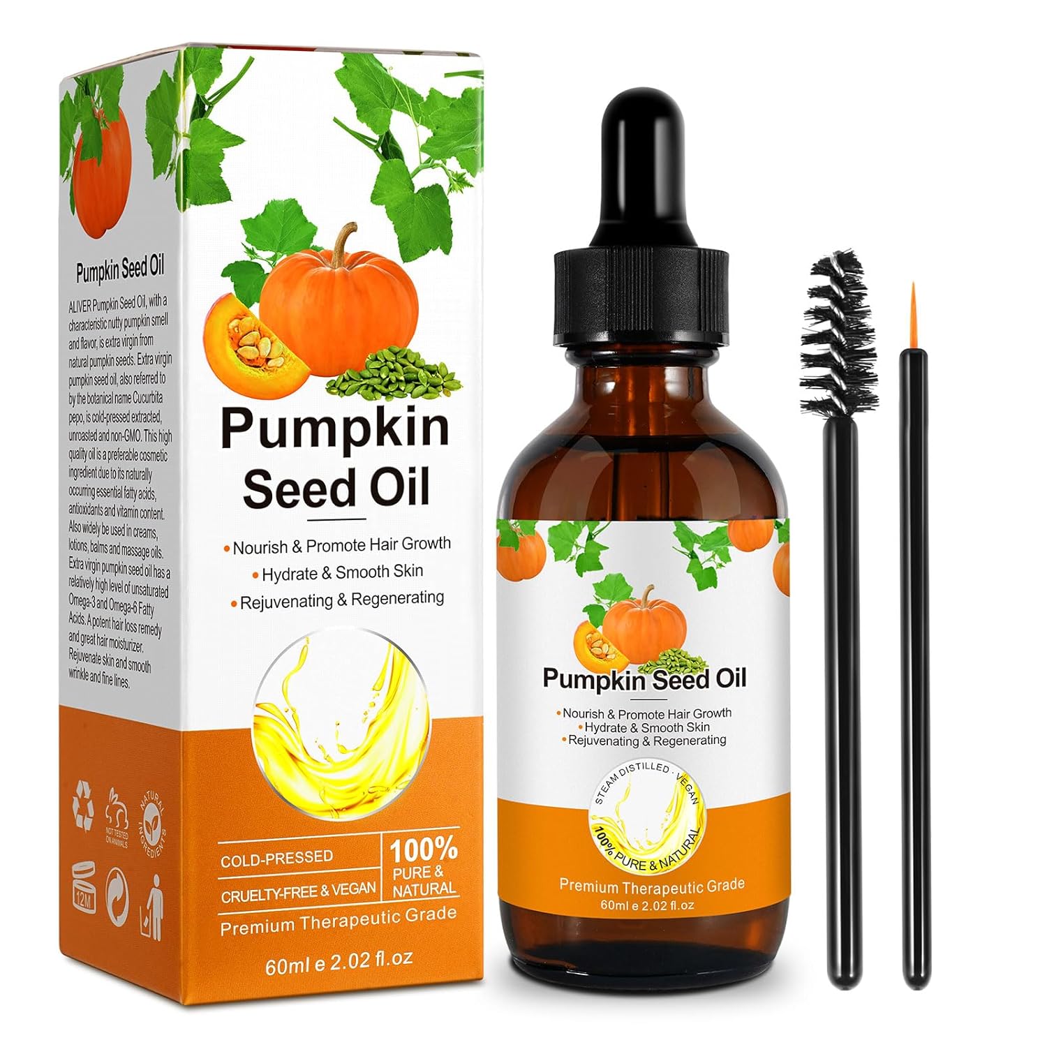 Pumpkin Seed Oil for Hair 100 Pure RAW Cold Pressed