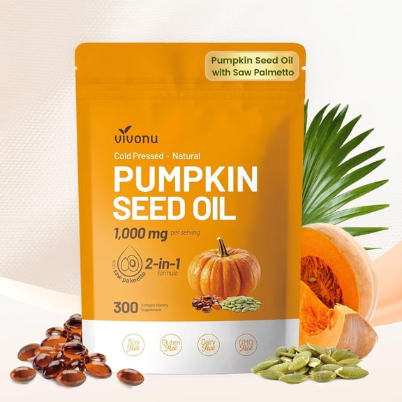 Pumpkin Seed Oil with Saw Palmetto,300 Softgels |