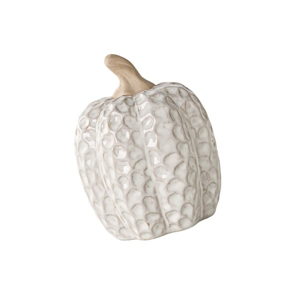 Pumpkin Shape Charm Ceramic Sculpture Small Decorative Ornament Perfect for Desktop Display and Home Interior Styling