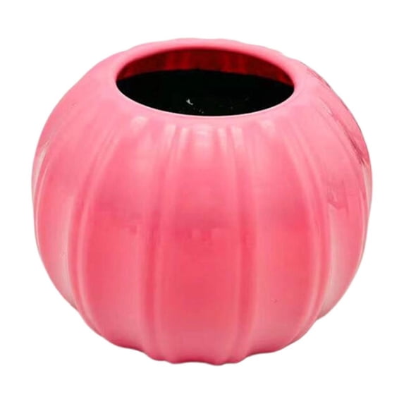 Pumpkin Shape Plastic Vase for Dry Flower Halloween Decorations,Flower Decorative Vase Fall Decoration,Pumpkin Flower Pot for Thanksgiving Party Home Office Farmhouses Decor,5.1x3.94 inch