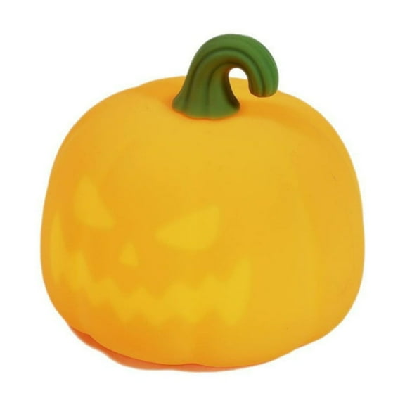 Pumpkin Shape Tap Light USB Rechargeable Night Light Halloween Christmas Decor Silicone Bedroom Lamp