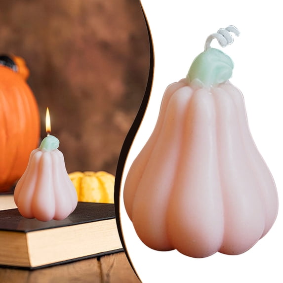Pumpkin Shaped Candle,Seasonal Pumpkin Shaped Wax Candles,Mini Handmade Scented Pumpkin Tealight,Decorative Fall Pumpkin Votive Candle Wax,Autumn Wax Decor for Gifts,Home,Bedroom,Bathroom,Party