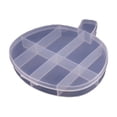 thumbnail image 1 of Pumpkin Shaped Clear Plastic Storage Box with Multiple Compartments, Divided Organizer Container for Halloween Candy, Gummies, Beads and Small Craft Supplies, 1 of 7