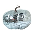 thumbnail image 1 of Pumpkin Shaped Disco Mirror Ball Fall Decoration, Reflective Tabletop Ornament for Home Party Bar Desktop Harvest Display, 1 of 4