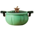 thumbnail image 1 of Pumpkin Shaped Dutch Oven 8L Orange Cas T Ir On Micro Pressure Cooker For Stovetop Nonstick Ceramic Coating H Ealthy Stewing/Frying Cooking Utensils Set with Holder Stainless Steel Cooker Hood Metal, 1 of 5
