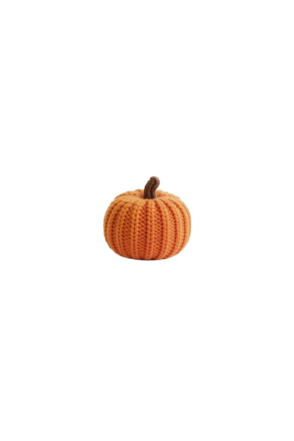 Pumpkin-Shaped Footbag Toy Soft Cotton-Filled Comfortable-Touch Festive Gift Orange