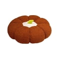 thumbnail image 1 of Pumpkin Shaped Futon Cushion 17.71x17.71x4.72in Thickened Seat Pad with Flock Cover, Multi-Functional Back Support Pillow for Living Room Bedroom Sofa(Brown), 1 of 5