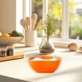 thumbnail image 1 of Pumpkin Shaped Glossy Orange Ceramic Tableware, Novelty Breakfast Bowl and Plate Set, Decorative Dining Vessel for Daily Meals & Seasonal Gathering, 1 of 6