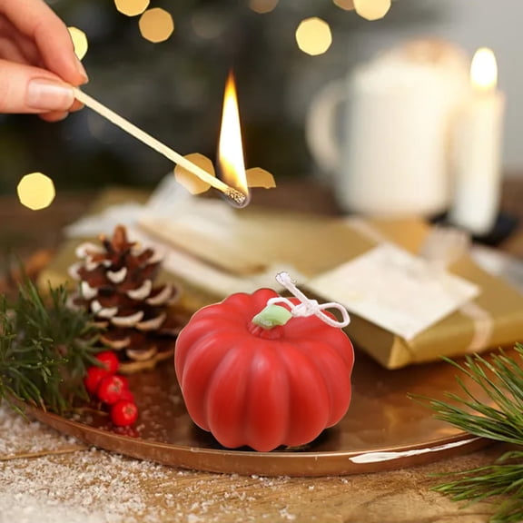 Pumpkin Shaped Scented Candles, Thanksgiving Fall Pumpkin Soy Candle Decoration, Aromatherapy Candle for Home, Kitchen, Table Decor, Fall Decorations for Home, Party Supplies