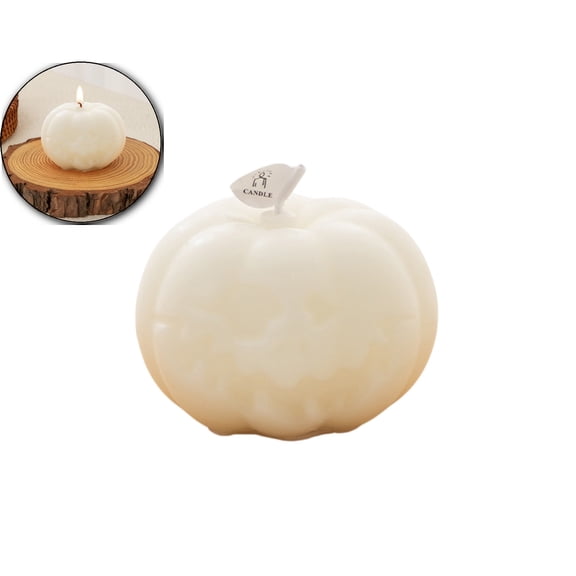 Pumpkin Shaped Scented Candles, Thanksgiving Fall Pumpkin Soy Candle Decoration, Halloween Aromatherapy Candle for Home, Kitchen, Table Decor, Halloween Party Supplies