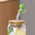 thumbnail image 1 of Pumpkin Shaped Straw Cover for Cups, Cute Decorative Straw Topper for Drinks, Reusable Straw Cap for Halloween Party Beverages, 1 of 6