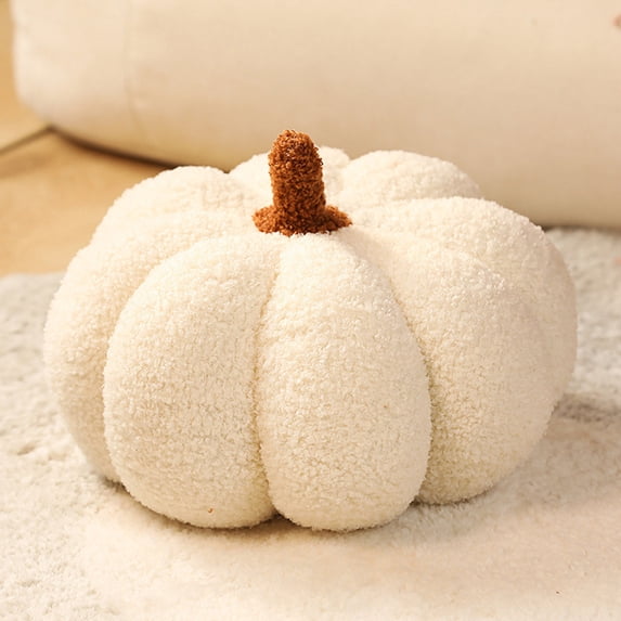 Pumpkin Shaped Throw Pillow, Soft Plush Fall Decorative Cushion For Sofa Couch Chair Bedroom Thanksgiving Halloween Seasonal Home Decoration