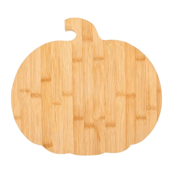 Pumpkin Shaped Wooden Cutting Board Halloween Fall Decorative Charcuterie Board Natural Wood Serving Platter with Juice Groove for Thanksgiving Party Food Prep Cheese Bread Fruit Display Style B