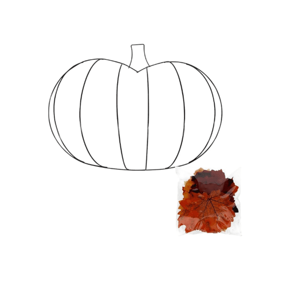 Pumpkin-Shaped Wreath Form with Maple Leaves