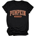 thumbnail image 1 of Pumpkin Shirts for Women Thanksgiving Halloween Tshirts Fall Casual Cozy Season Short Sleeve Tops, 1 of 3
