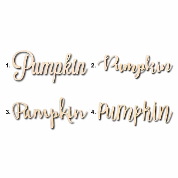 Pumpkin Sign Unfinished Wood Cutout Home Decor DIY Option 3- 36" Wide / 1/2"