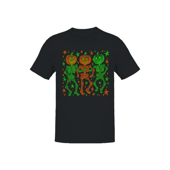 Pumpkin Skeleton Dance Party Men's T-shirt