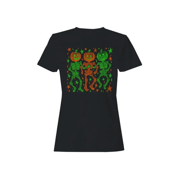 Pumpkin Skeleton Dance Party Women's T-shirt