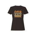 thumbnail image 1 of Pumpkin Skeletons Hear See Speak No Evil Women's T-shirt, 1 of 3