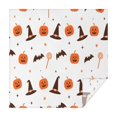 thumbnail image 1 of Pumpkin Skull Bat Spider Square Table Cover Waterproof Spillproof Happy Halloween Tablecolths Table Cover for Party Picnic Dinner Decor (52x52 Inch), 1 of 6