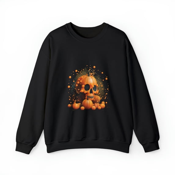 Pumpkin Skull Dot Day Unisex Heavy Blend™ Crewneck Sweatshirt