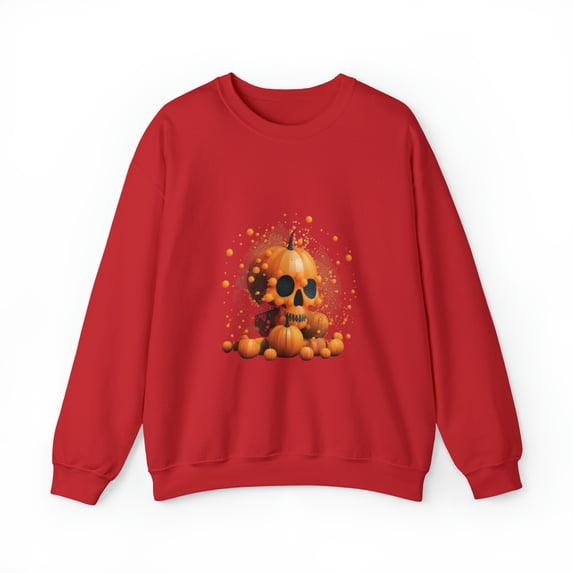 Pumpkin Skull Dot Day Unisex Heavy Blend™ Crewneck Sweatshirt