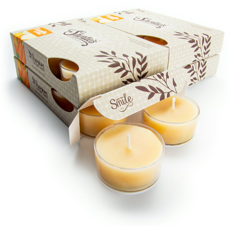 Pumpkin Souffle Tealight Candles Bulk Pack - 24 Beige Premium Scented Tea Lights - Shortie's Candle Company