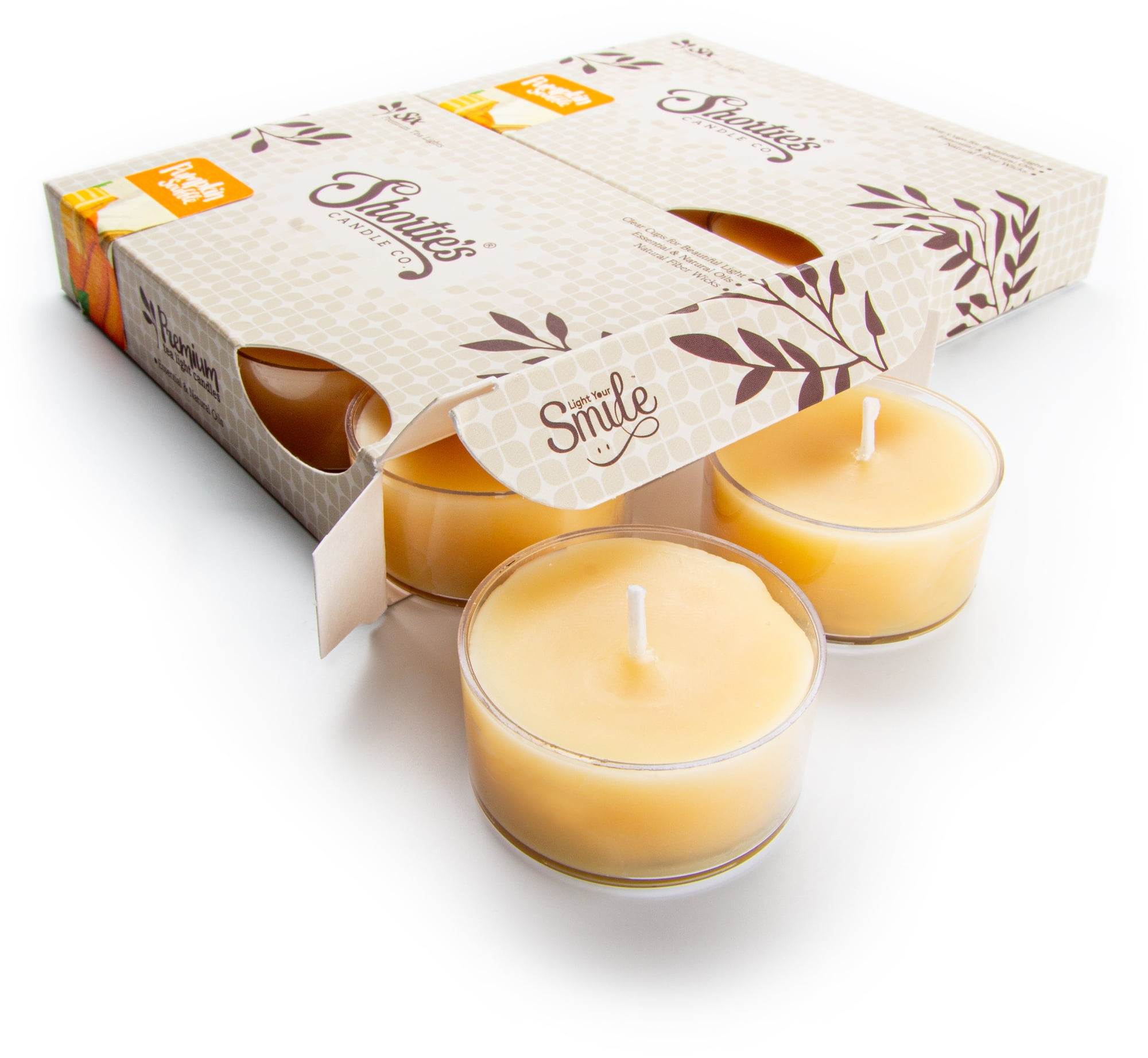 Pumpkin Souffle Tealight Candles Multi Pack 12 Beige Premium Scented