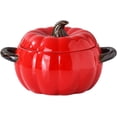 thumbnail image 1 of Pumpkin Soup Bowl, 64oz Ceramic Pumpkin Pot Microwave & Dishwasher Safe Pumpkin Casserole Dish with Lid, Dutch Oven Pot Stockpot Cookware for Home Thanksgiving Halloween Party, 1 of 9
