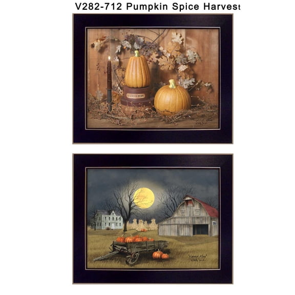 TrendyDecor4U Pumpkin Space Harvest By Billy Jacobs Printed Wall Art V282-712
