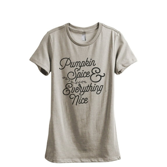 Pumpkin Spice And Everything Nice Women's Fashion Relaxed T-Shirt Tee Heather Tan 2X-Large