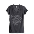 thumbnail image 1 of Pumpkin Spice And Everything Nice Women's Fashion Relaxed V-Neck T-Shirt Tee Charcoal Grey 2X-Large, 1 of 3