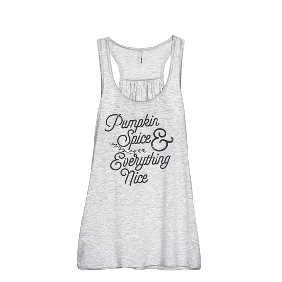 Pumpkin Spice And Everything Nice Women's Fashion Sleeveless Flowy Racerback Workout Yoga Tank Top Sport Grey 2X-Large