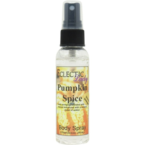Pumpkin Spice Body Spray, Eclectic Lady, Hydrating Mist, Unisex (Double Strength), 2 oz