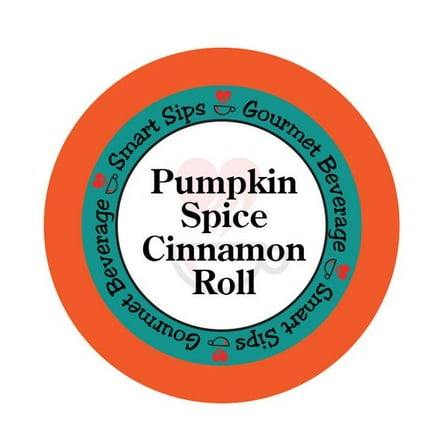 Pumpkin Spice Cinnamon Roll Coffee, Medium Roast, Gourmet Flavored Coffee Pods for Keurig K-cup Brewers, 24 Count