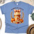 thumbnail image 1 of Pumpkin Spice Coffee Club T-Shirt | Fall Latte Lovers Graphic Tee for Women, CarolinaBlue, Size L, 1 of 6