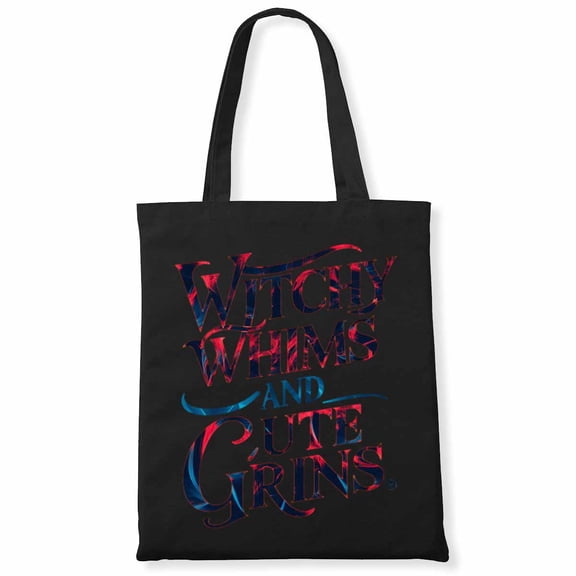 Pumpkin Spice Cute Witchy Whims and Cute Grins Halloween Canvas Bag 1Pc