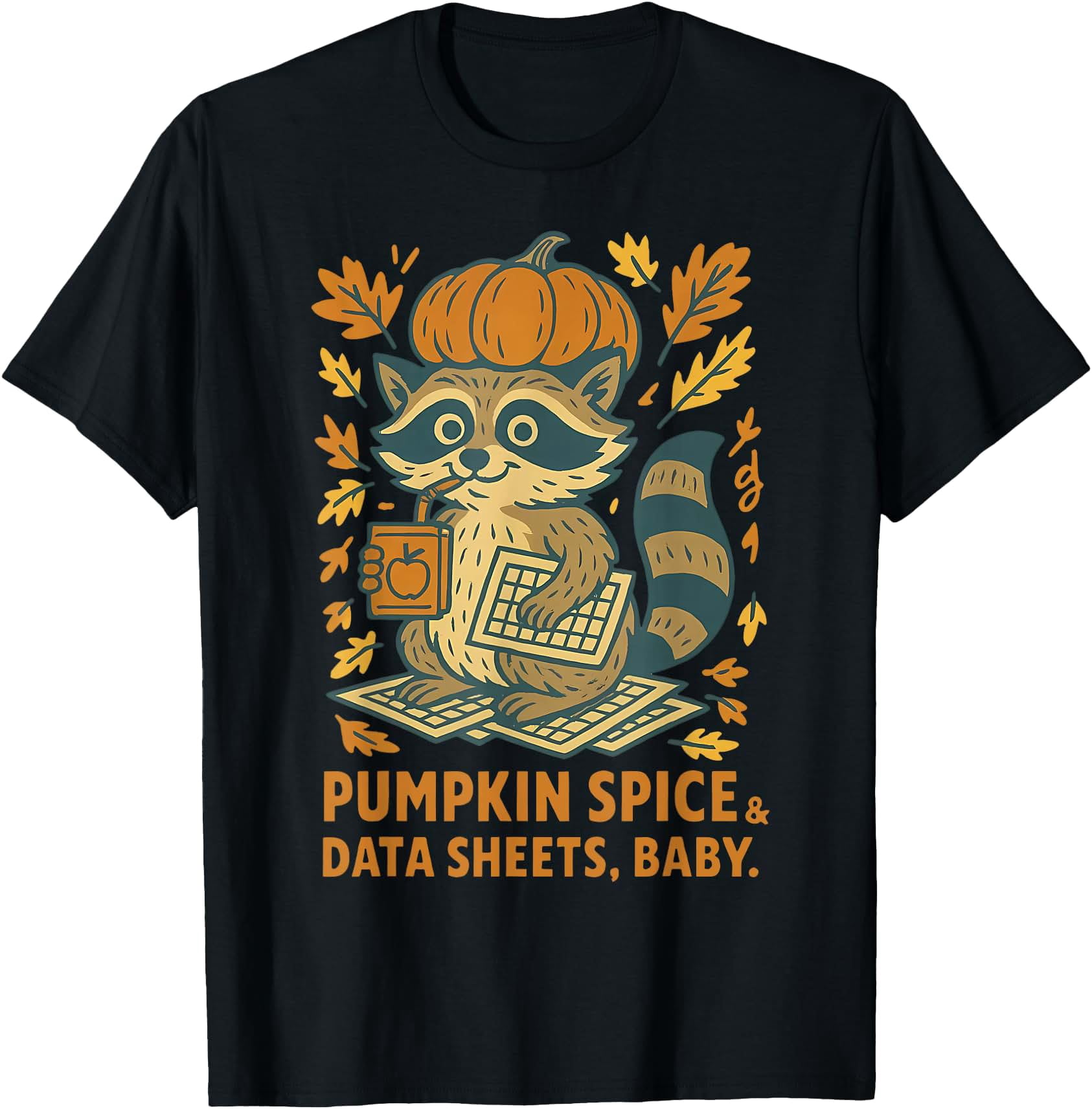 Pumpkin Spice Data Sheet Baby RBT ABA Therapist Fall Autumn T-Shirt ...