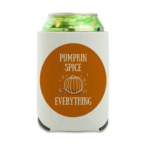 Pumpkin Spice Everything Can Cooler - Drink Sleeve Hugger Collapsible Insulator - Beverage Insulated Holder