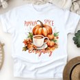 thumbnail image 1 of Pumpkin Spice Everything T-Shirt | Fall Coffee Pumpkin Graphic Tee for Women, White, Size S, 1 of 6