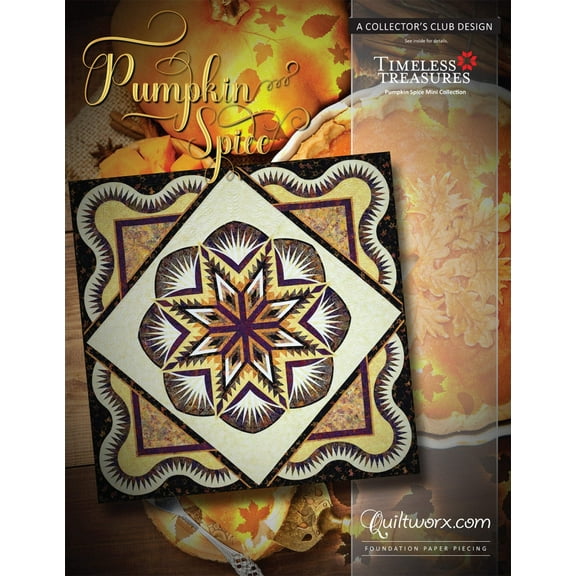 Pumpkin Spice Foundation Paper Pieced Quilt Pattern by Judy Niemeyer of Quiltworx