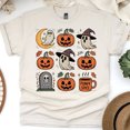 thumbnail image 1 of Pumpkin Spice Halloween Shirt | Cute Ghost and Jack O’Lantern Fall Tee, Natural, Size M, 1 of 6