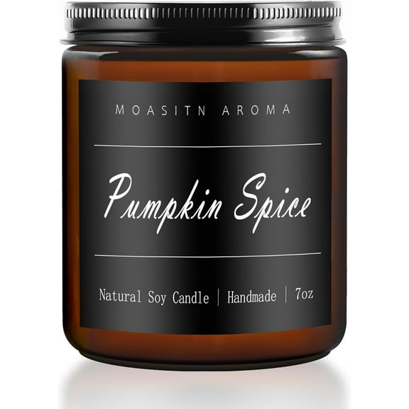 Pumpkin Spice Heavenly Scented Candles for Home| Natural Soy Fall Candle| Handmade Long Lasting Aromatherapy Candle| Jar Candel for Women,Men as Halloween,Birthday,Relaxing Gifts| 7oz