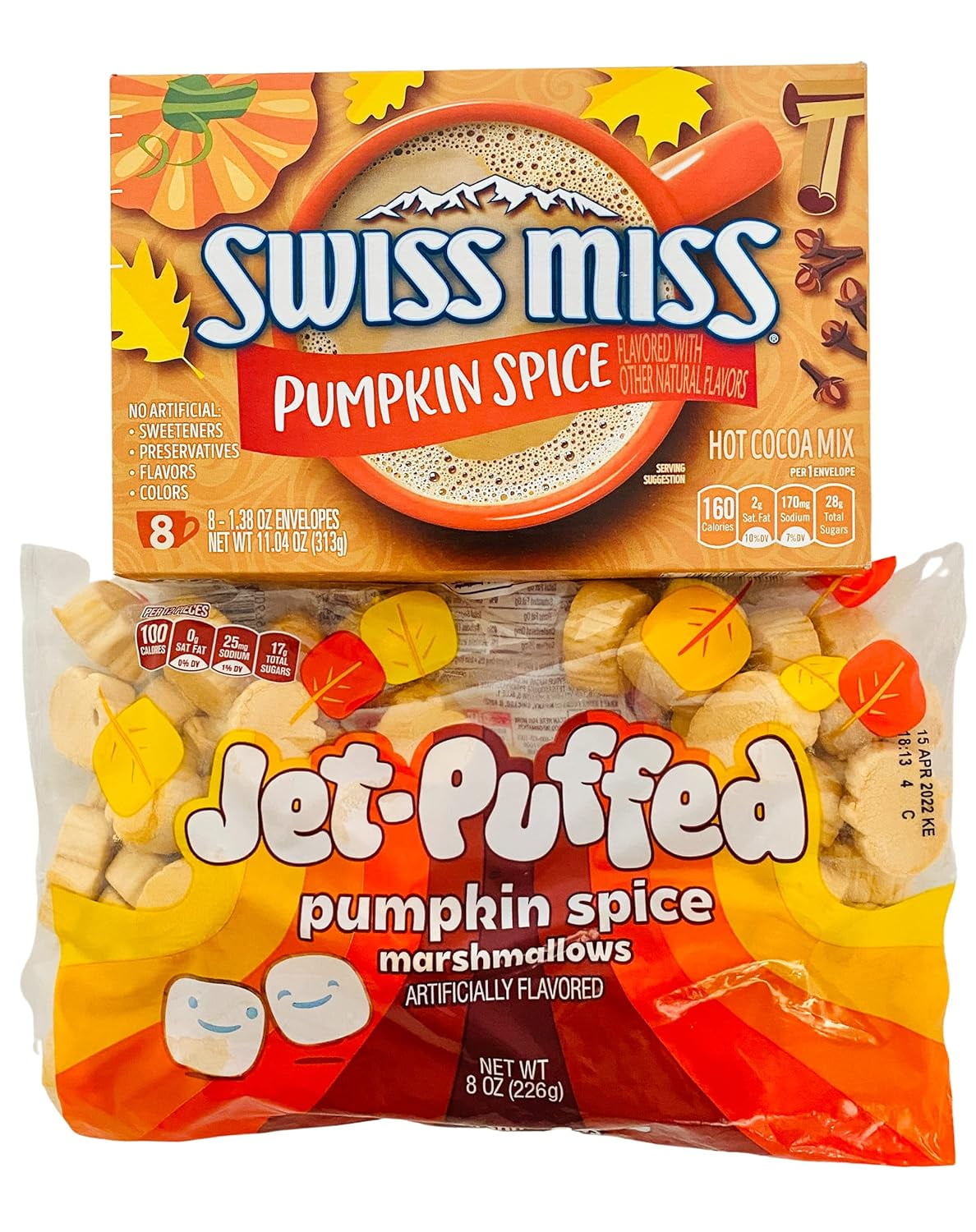 Pumpkin Spice Hot Cocoa Mix And Marshmallow Bundle Includes One 11.04