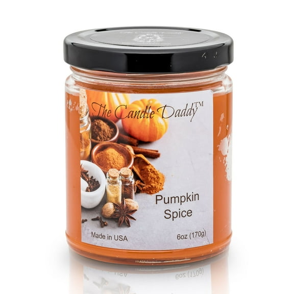 Pumpkin Spice Jar Scented Candle -6 Ounce - The Candle Daddy- Hand Poured in Indiana