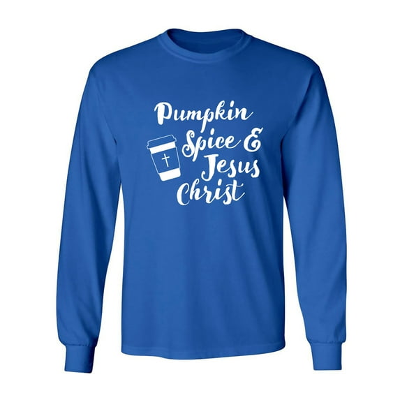 Pumpkin Spice & Jesus Christ Adult Long Sleeve T-shirt