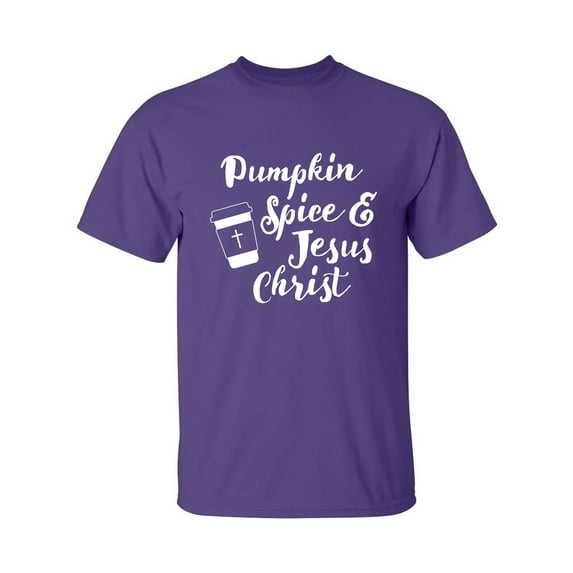 Pumpkin Spice & Jesus Christ Adult Short Sleeve T-shirt