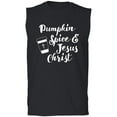 thumbnail image 1 of Pumpkin Spice & Jesus Christ Adult Sleeveless Tee, 1 of 3